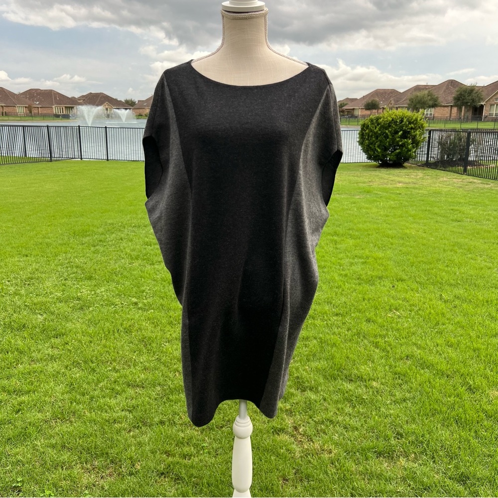 Vince Bateau Neckline Colorblock Wool Mini Dress